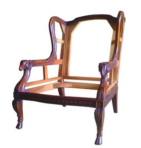 Madera maciza sin terminar de caoba KD Products 41 Silla de madera maciza Marco de sofá para comedor Muebles de sala Muebles para el hogar - Product Image 1