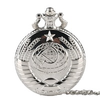 Montre de poche en chaîne pour hommes et femmes, Badges nordiques, rétro, rechange sr, Style marteau ceinture, CCCP
