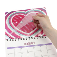 Calendrier mural de peinture diamant DIY 2026 – Thème Fêtes – Kit d'art diamant avec accessoires complets – Kit de loisirs créatifs