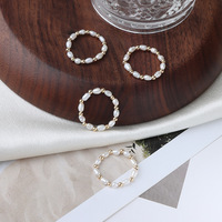 Natürliche Süßwasser Hirse Perlen ring importiert 14 Karat Gold Accessoires Mode Jubiläum Geschenk Ring Großhandel