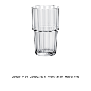 Verre Norvege 32 cl H 12,5 cm Ø 7,4 cm Trempé Empilable Arcoroc - Product Image 3