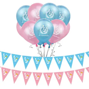 1/2 Verjaardag Meisje Photo Prop 6 Maand Verjaardag Meisje Mijn 1/2 Birthday Party Ballonnen Decoraties Levert