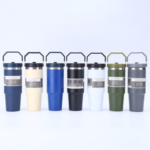 Mug de voyage isotherme à double paroi en acier inoxydable de 30 oz avec affichage LED de la température, couvercle anti-fuite, sans BPA, maintien thermique de 6 à 12 heures - Product Image 1