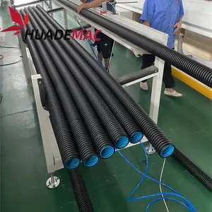 Ligne de production de tuyaux ondulés à double paroi PE HDPE PP pour conduit électrique