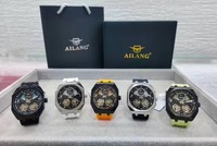 Montre mécanique automatique de luxe pour hommes, boîtier à cadran creux, bracelet en acier inoxydable, phase de lune, étanche, montre-bracelet de sport Hip Hop