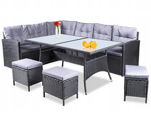 7PC extérieur PE osier Patio rotin meubles et jardin <span class=keywords><strong>coin</strong></span> canapé ensemble - Product Image 1