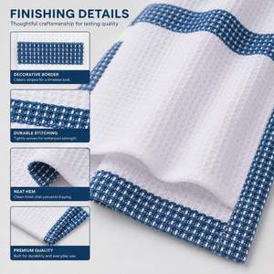 <b>Bamboo</b> Bath Towel Slate Grey Waffle Texture Open Weave White Border Soft Highly Absorbent Quick Dry Lightweight <b>Sheet</b> for Spa - Product Image 2