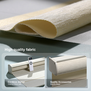 Tende a Rullo Elettriche Impermeabili con Protezione Solare, Stile <span class=keywords><strong>Zebra</strong></span> a Doppio Strato Senza Corde per Finestre Francesi - Product Image 4