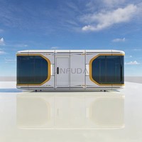 Maison d'hôtes touristique mobile en capsule spatiale, installation facile sans travaux de fondation complexes