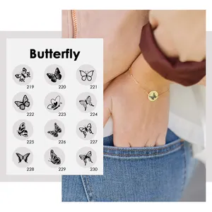 Brazalete De Mariposa Bayi Gadis Cantik 316l Stainless Steel Butterfly Gelang Perhiasan untuk Wanita