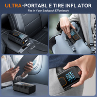 Pompa Ban Mobil Pintar Nirkabel Portabel Layar Digital Bahan ABS 12V Pompa Ban Multi-Fungsi Power Bank Mobil