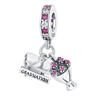 Vente en gros de breloques en argent sterling 925 Zircon café écouteurs dents bracelets collier accessoires pour la fabrication de bijoux cadeaux