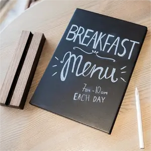 Rustiek Menu Houder Clip Board Kleine Mini Schoolbord Letterbord Bord Bord Restaurant Decor Houten Bord Bord Bord Menu Met Standaard