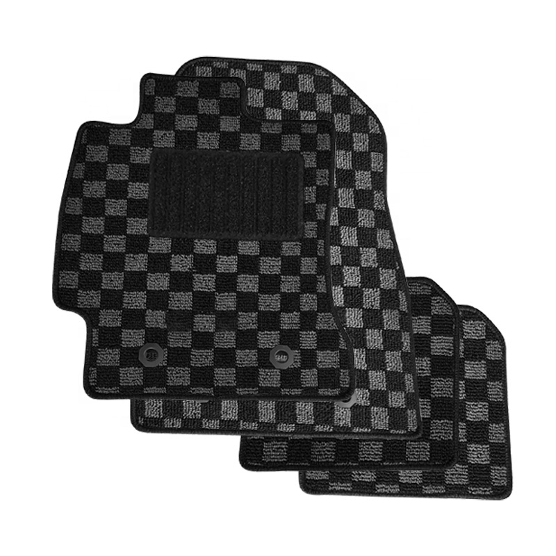 Fits GT86 / BRZ チェッカー フロアマット 4枚セット - トヨタ GR86用