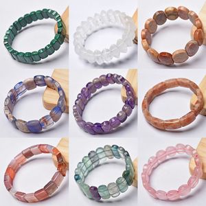 Bijoux fantaisie, pierre naturelle, bracelet en cristal d'agate malachite, pierre d'énergie solaire, charme porte-bonheur, perles pour hommes et femmes - Product Image 3
