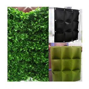 Jardinière murale verticale auto-arrosante colorée à rayures - Product Image 2