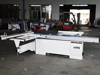 MJ6132-45 ° Machines à bois Table coulissante Scie à couper les bûches Panneaux de bois Moteur 220V Nouvelle scie à panneaux d'occasion Coupe du bois