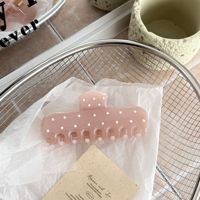 CHUJIAN Pinces à cheveux en acrylique surdimensionnées à pois, design personnalisé, avec une forte adhérence, idéales pour les cheveux épais