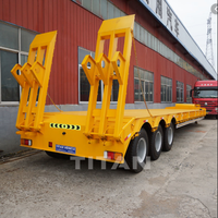 Remorques de camion Lowboy à chargeur bas Remorque à col de cygne détachable Semi-remorque Dropdeck pour le transport de matériel