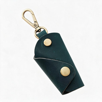 Porte-clés en cuir véritable pour homme, porte-clés de voiture, organiseur de poche, étui Crazy Horse fait main, cadeau