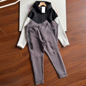 <span class=keywords><strong>Tuta</strong></span> Sportiva da <span class=keywords><strong>Uomo</strong></span> 2025 in Pile Tecnico di Cotone con Logo Personalizzato, Set 2 Pezzi Giacca e Pantaloni per Jogging - Product Image 6
