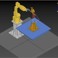 Sistem Robot Pengelasan Gantry Tanpa Pengajaran dengan Panduan Visi 3D, Workstation Pengelasan Robotik Berpergian Dua Sumbu