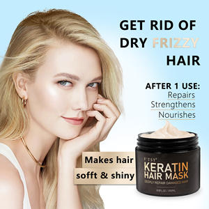 Masque capillaire à la kératine OEM Masque pour cheveux abîmés secs Conditionnement en profondeur Renforce Nourrit Tous les types de cheveux Masque pour cheveux à la vitamine E Oméga 3 - Product Image 3