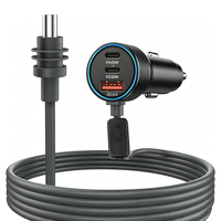 Starlink Mini Auto-Ladegerät 12V Koaxialkabel DC-Stecker 18AWG USB-C PD QC 3.0 Anschlüsse