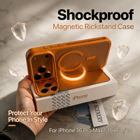 Casing Ponsel Hybrid PC TPU Pelindung Lensa Mewah Anti Benturan untuk 18 Pro Max 18 Pro 17/16/15 Anti Jatuh Magnetik, Pabrik