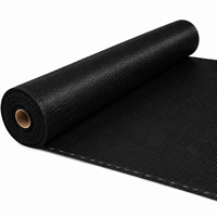 Filet d'ombrage tissé en HDPE noir, résistant aux UV 30%-95%, rouleau de maille 180 GSM pour serre, ferme, pépinière