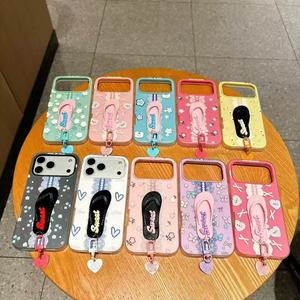 BAILI Factory Wholesale Cute Jelly Two-in-one slippers Flower butterfly Patterns Love Accessories Phone Cover for Iphone 17 - Product Image 2