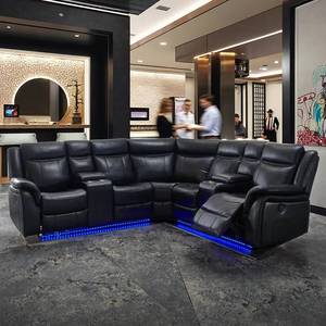 Juego de Sofás Reclinables de Cuero para el Hogar, Diseño Ergonómico Moderno de Frank Furniture, para Sala de Estar, Vestíbulo de Hotel - Product Image 4