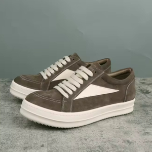 Nouvelles baskets en cuir de créateur confortables à tige basse pour hommes et femmes, à lacets, plates, à semelle épaisse, décontractées, sportives, personnalisables - Product Image 6