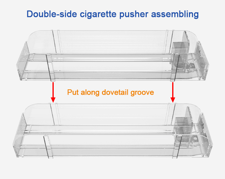 Full Cigarette Racks In Stock Cigarette Rack Pusher PS Material & Clear PVC Dividers ...