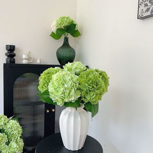 <b>Artificial</b> <b>Hydrangea</b> Flowers White And Green 21891851361 High Simulation For Home Decor And Wedding Props - Product Image 5