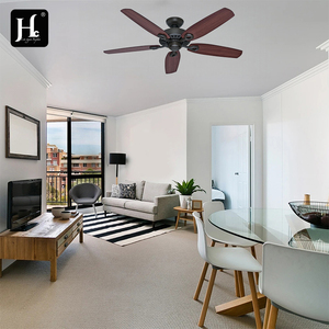 Classic coffee colored metal <b>ceiling</b> <b>fan</b>, 5 blades, <b>remote</b> control zipper electric motor, suitable for hotel and home use - Product Image 6