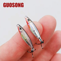 1.5g 3g 5g Leurre de pêche en fer forgé à longue portée, avec effet œil de poisson simulé, revêtement par placage laser et paillettes métalliques brillantes effet cristal