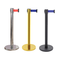 Support de contrôle en acier inoxydable pour hôtel, ligne d'isolement rétractable, barrière de ceinture, haut de boule, poteau de queue, poteau de poteau