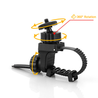 Support de téléphone portable fixe pour guidon de moto ou de vélo, sangle réglable à 360°, support de caméra sportive standard 1/4