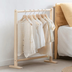 Children's Solid Wood <b>Clothes</b> <b>Rack</b> Floor Standing Simple Baby Clothing Organizer For Bedroom Kindergarten Storage - Product Image 1