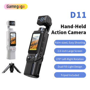 Cámara Deportiva Portátil D11 1080P con Pantalla de 2 Pulgadas 270 °   Grabadora de video portátil giratoria para vlogs de viaje con batería de 2000 mAh - Product Image 1