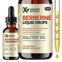 Gouttes liquides de berbérine 60 ml, cannelle de Ceylan, melon amer, complément alimentaire, OEM, ODM, marque privée