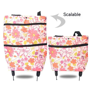 Chariot de courses pliable et portable sur roulettes pour l'achat de légumes et l'organisation des aliments – Vente en gros - Product Image 2