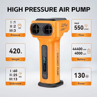 Pompe à air portable en plastique RoosCamp 1-3 PSI 550L/Min, batterie 4000mAh, adaptateur de valve, gonfleur/dégonfleur pour tentes, bateaux, SUP, matelas