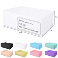 Boîtes cadeaux rigides magnétiques noires peu profondes avec gaufrage, revêtement UV, estampage, finition laquée, matériaux recyclés, doublure en éponge, logo personnalisé