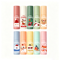 OEM Private Label 10 stuks Fruit Lip Balm Set Natuurlijke Botanische Transparante Textuur Lipverzorging Tube Hydraterende Kerst Cadeaubox