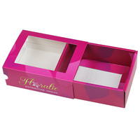 Boîte cadeau de luxe en carton rigide avec logo personnalisé imprimé, tiroir coulissant, gaufrage, laminage mat pour crème pour le visage