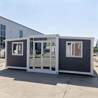 Casa Prefabricada Modular Plegable y Portátil para Viviendas de Emergencia Gubernamentales, Casa Contenedor Expandible, Tamaño Personalizado Disponible