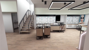 Meubles de décoration de magasin d'optique modernes personnalisés, étagères d'exposition, comptoirs, tables, design d'intérieur de magasin de lunettes - Product Image 6