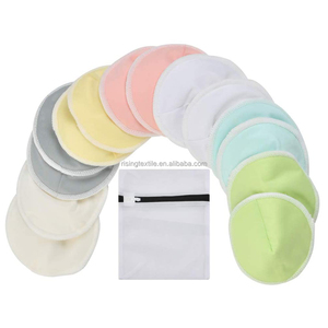 High Quality Nursing Breast Pads Washable Nursing Braest Pads 3-Layer Bamboo Breast pads With Laundry Bag - Product Image 1